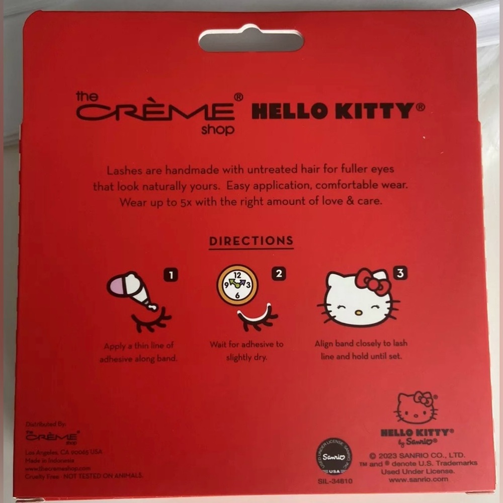 The Crème Shop x Sanrio Hello Kitty 100% Handcrafted Lashes – Wispy Wink NWT - Picture 5 of 6